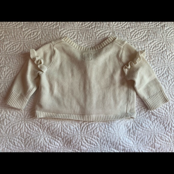 0-3m Gap Cardigan-(Cream) - Picture 3 of 3